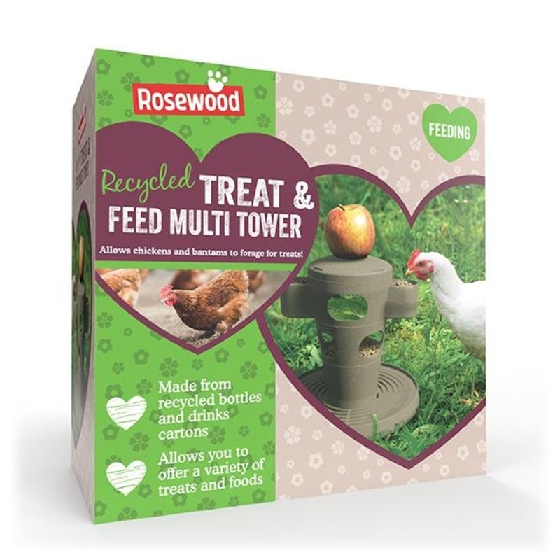 Rosewood Play-Time Recycled Treat & Feed Multi Tower