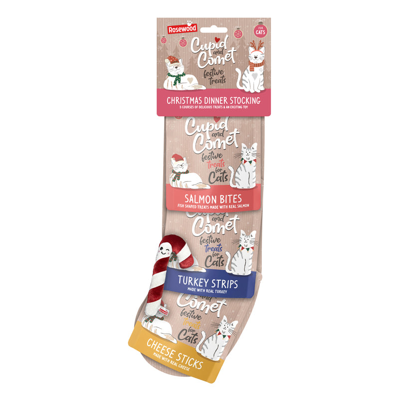 Rosewood Xmas Cat Christmas Dinner Stocking
