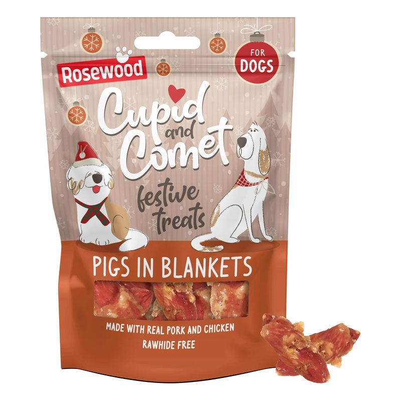 Rosewood Xmas Pig in Blanket Dog Treats 320g