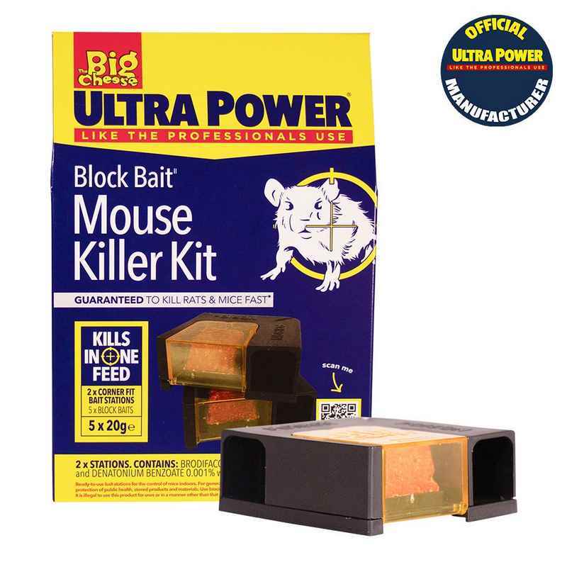 Big Cheese Ultra Power Block Bait2 Mouse Killer Station & Refills