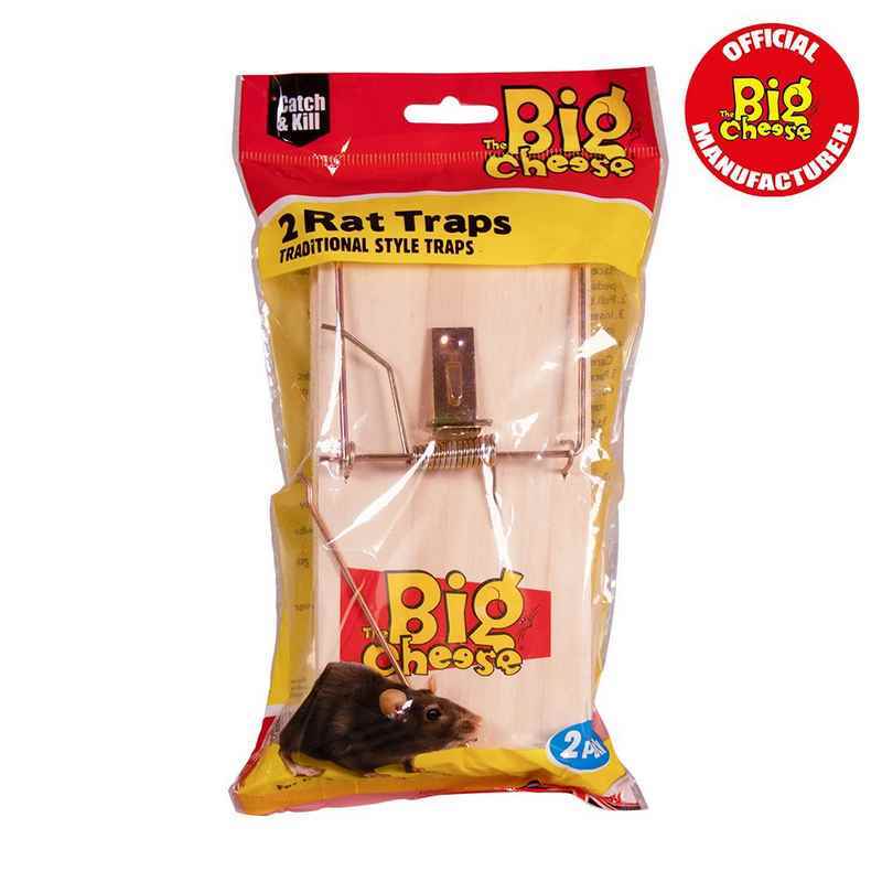 Big Cheese Traditional Wooden Rat Trap 2 pack