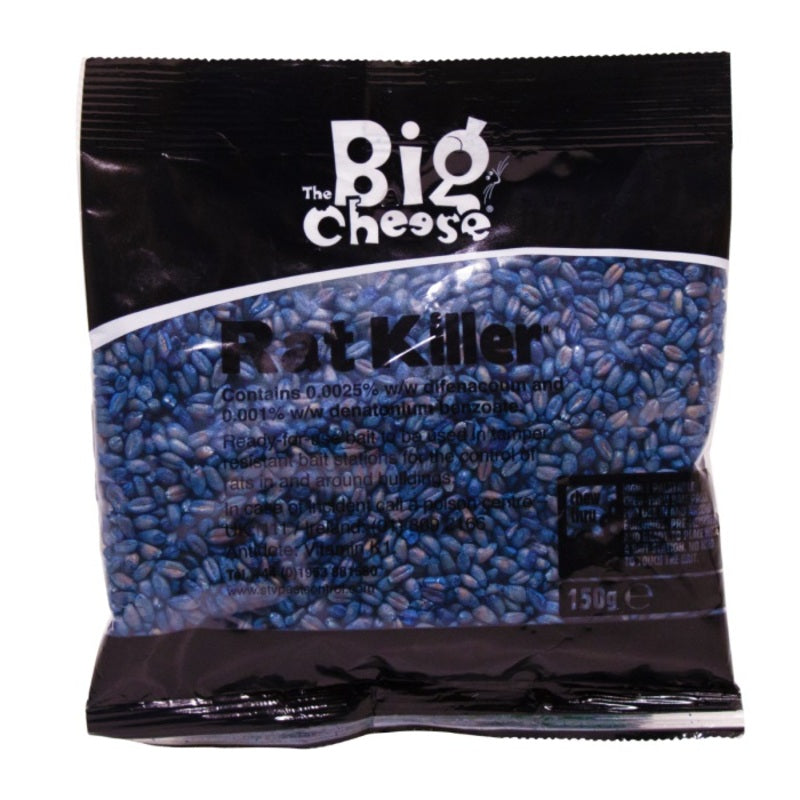 Big Cheese Rat Killer Grain Plain Bag Bait Sachet 150g