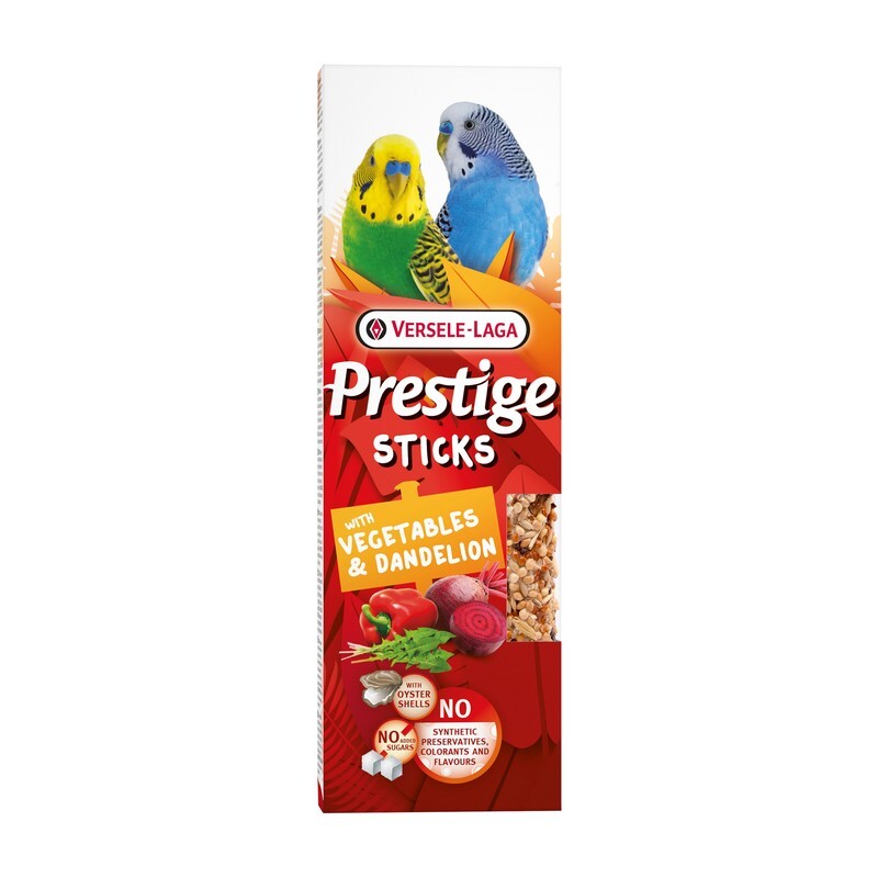 Versele Laga Prestige Sticks Small Parakeets with Veg & Dandelion 60g x 10