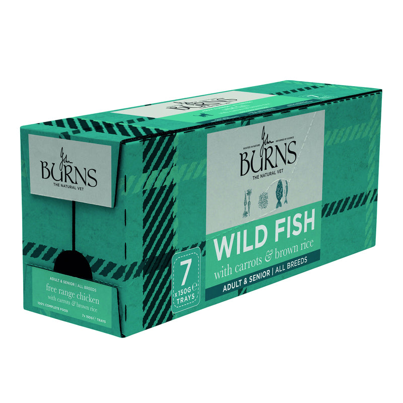 Burns Wild Fish with Carrots & Organic Brown Rice Trays 150g x 7