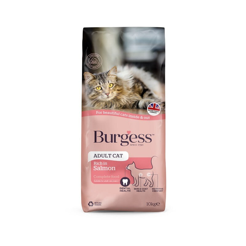Burgess Adult Cat Rich in Scottish Salmon 10kg