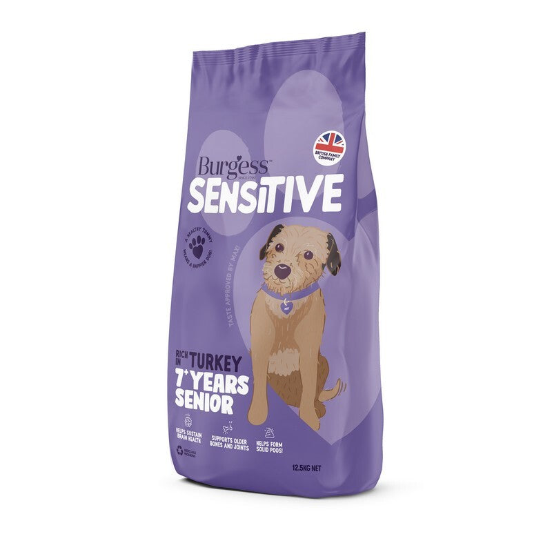 Burgess Sensitive Senior 7+ Turkey