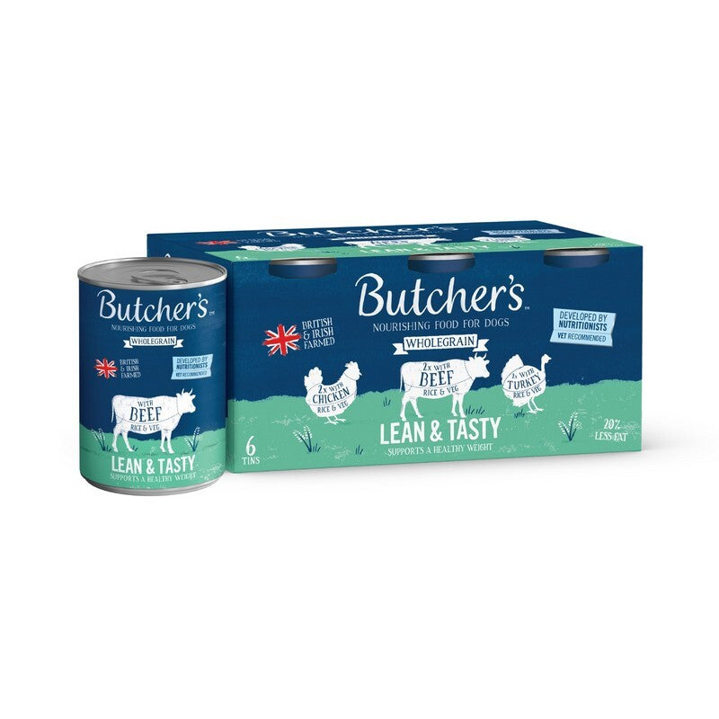 Butchers Wholegrain Lean & Tasty Tins 390g x 6 x 4