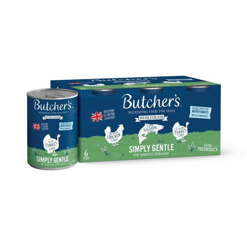 Butchers Wholegrain Simply Gentle Tins 390g x 6 x 4