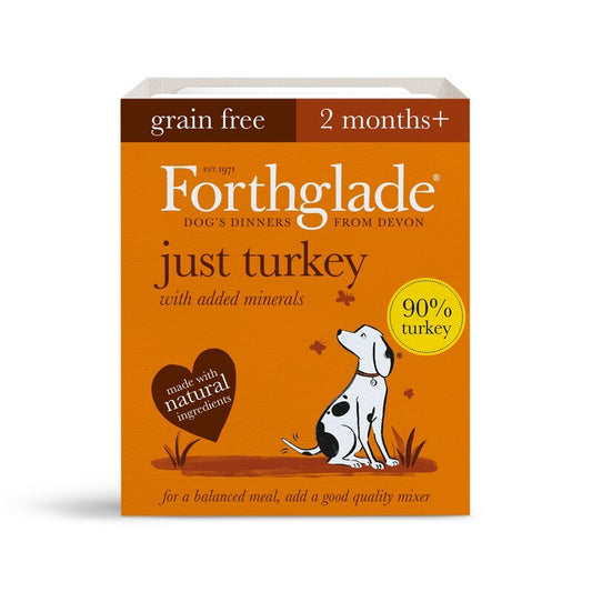Forthglade Adult Just Grain Free Turkey Trays 395g x 18