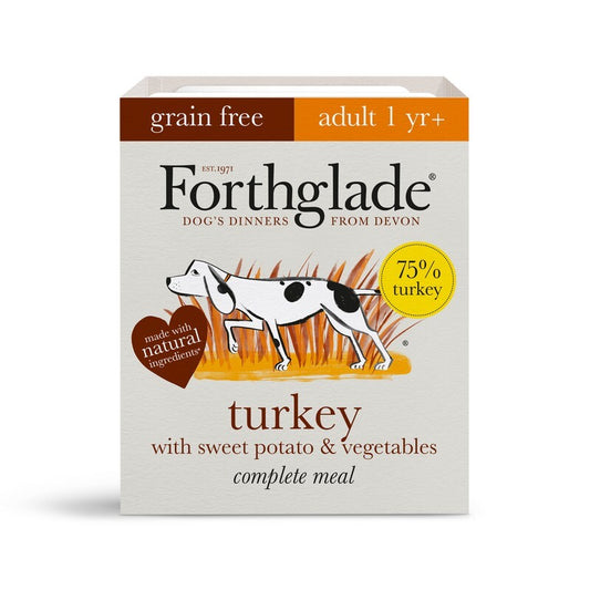 Forthglade Adult Complete Grain Free Turkey Trays 395g x 18