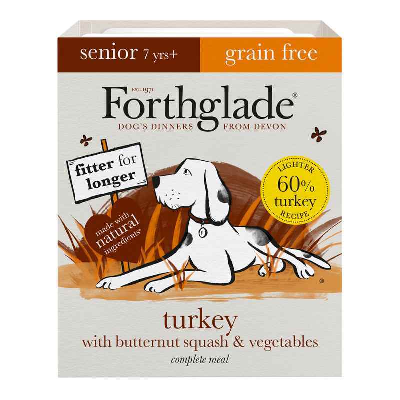 Forthglade Senior Complete Grain Free Turkey Butternut Squash & Veg Trays 395g x 18