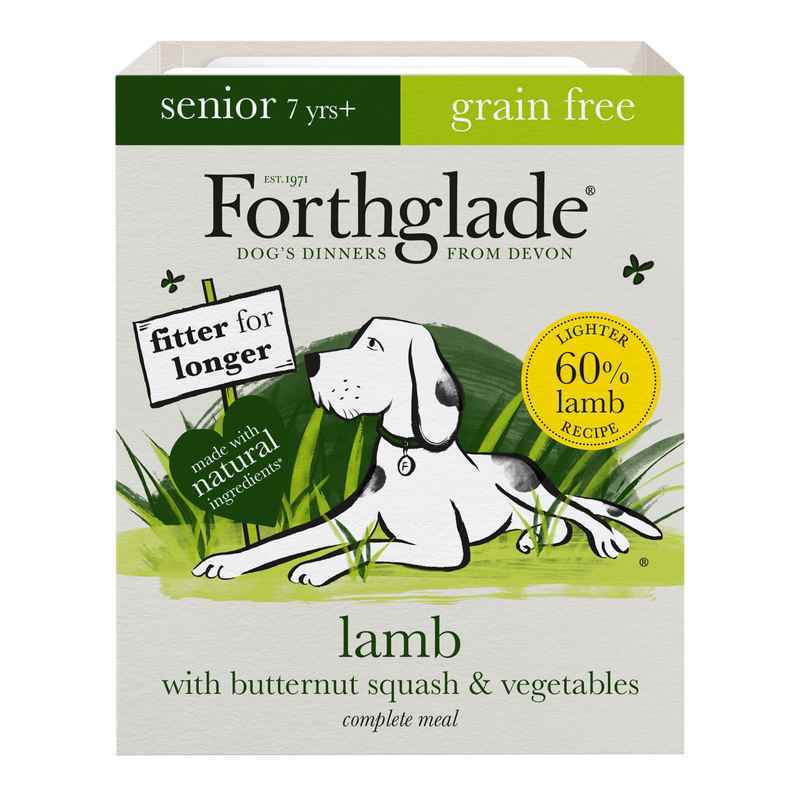 Forthglade Senior Complete Grain Free Lamb Butter Squash & Veg Trays 395g x 18