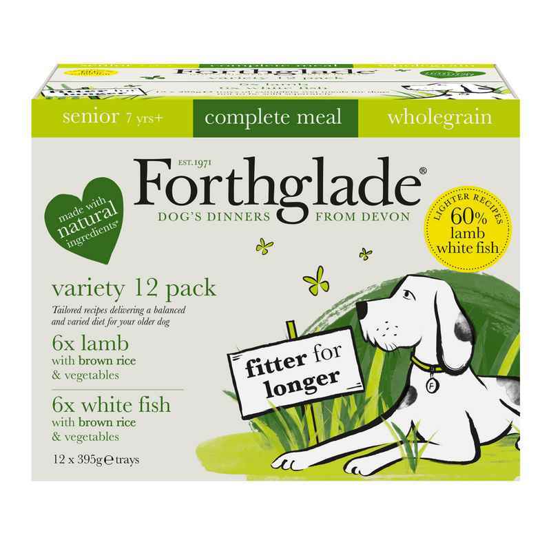 Forthglade Senior Complete Wholegrain Variety Rice & Veg Trays 395g x 12