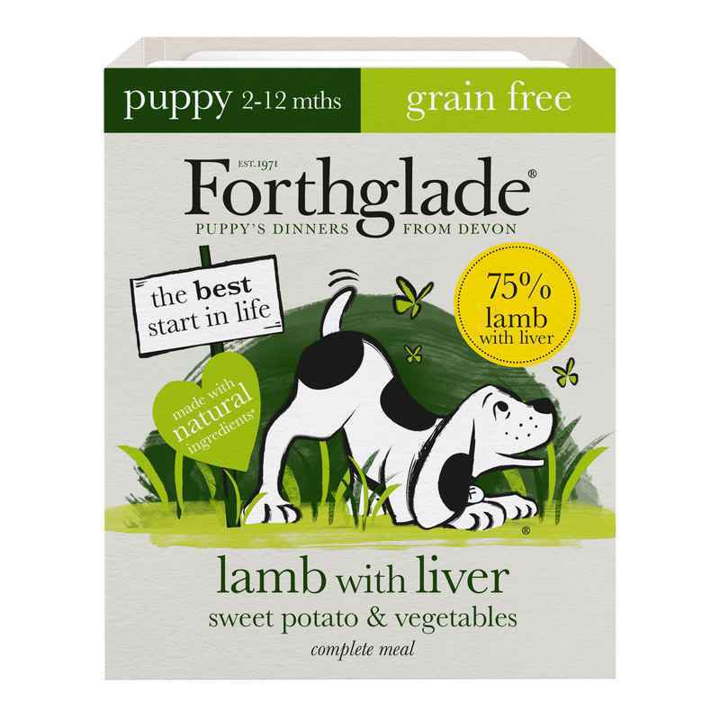 Forthglade Puppy Complete Grain Free Lamb with Liver & Veg Trays 395g x 18
