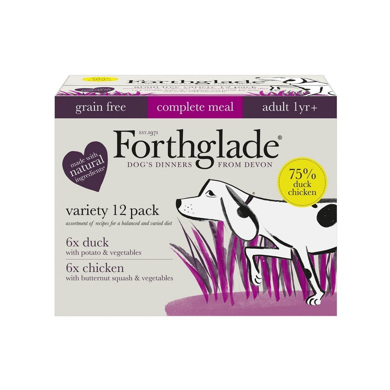 Forthglade Adult Complete Grain Free Duo Chicken & Duck 395g x 12