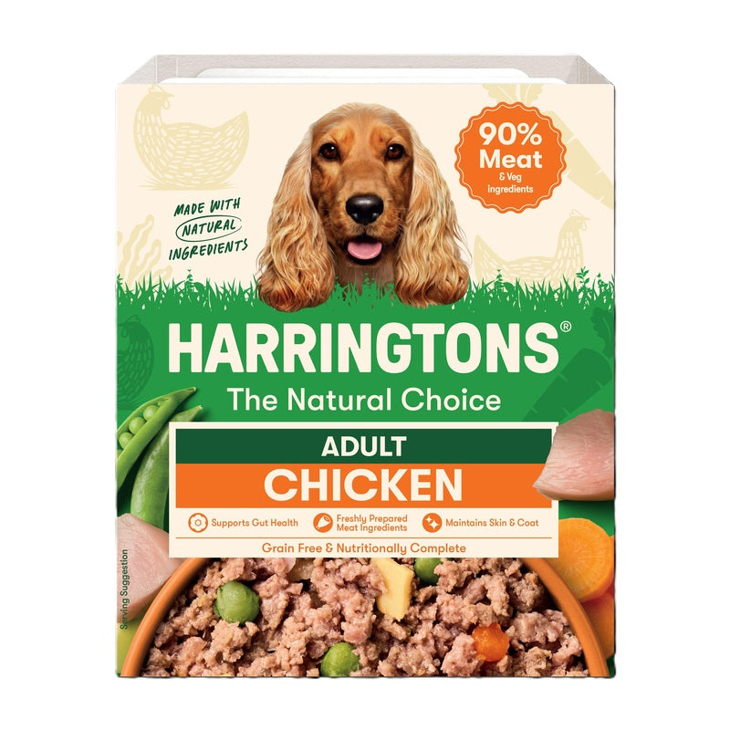 Harringtons Wet Chicken & Potato Dog Food Trays 400g x 8