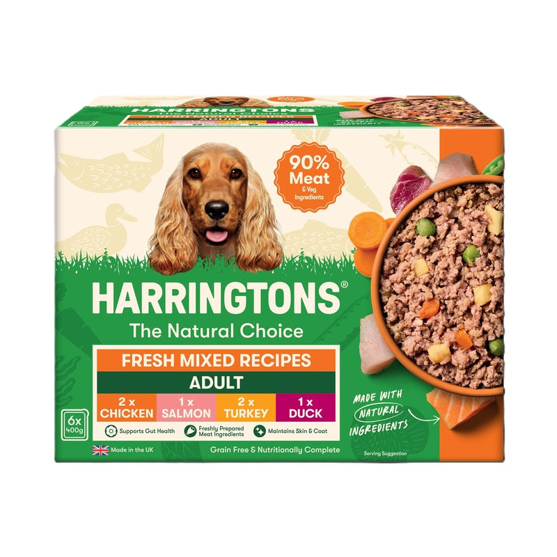 Harringtons Dog Adult Complete Mixed Pack Trays 400g x 6