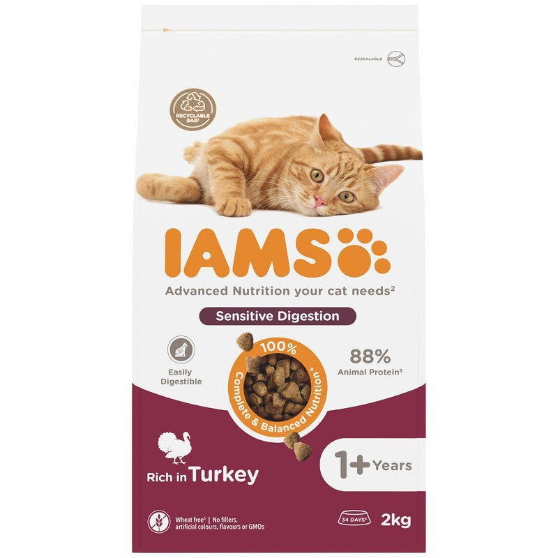 Iams Cat Adult Sensitive Digestion with Turkey