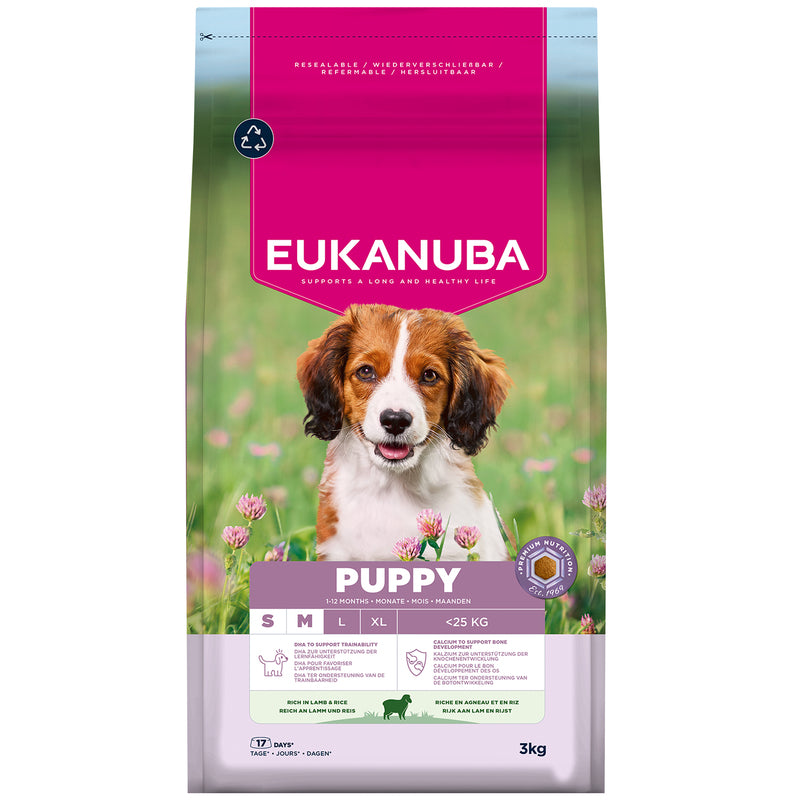 Eukanuba Puppy Small/Medium Breed Lamb 3 kg x 3
