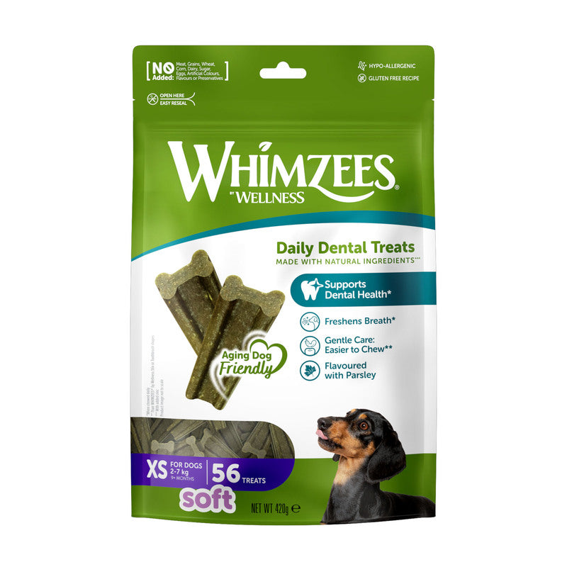 Whimzees Soft Daily Dental Bag x 6