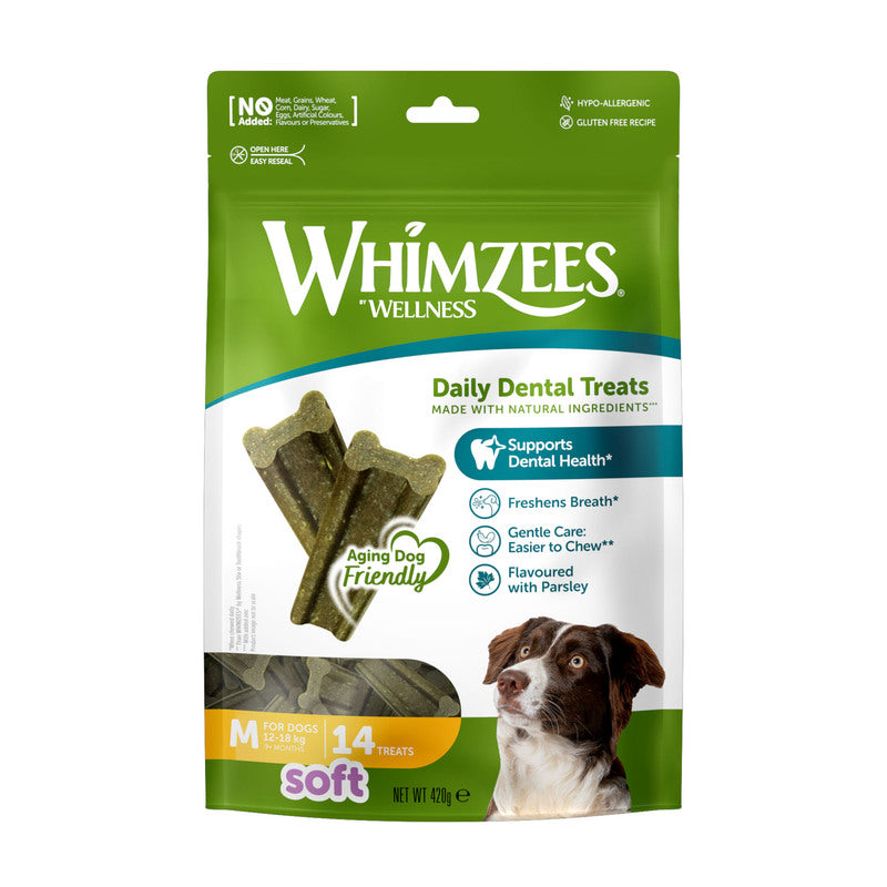 Whimzees Soft Daily Dental Bag x 6