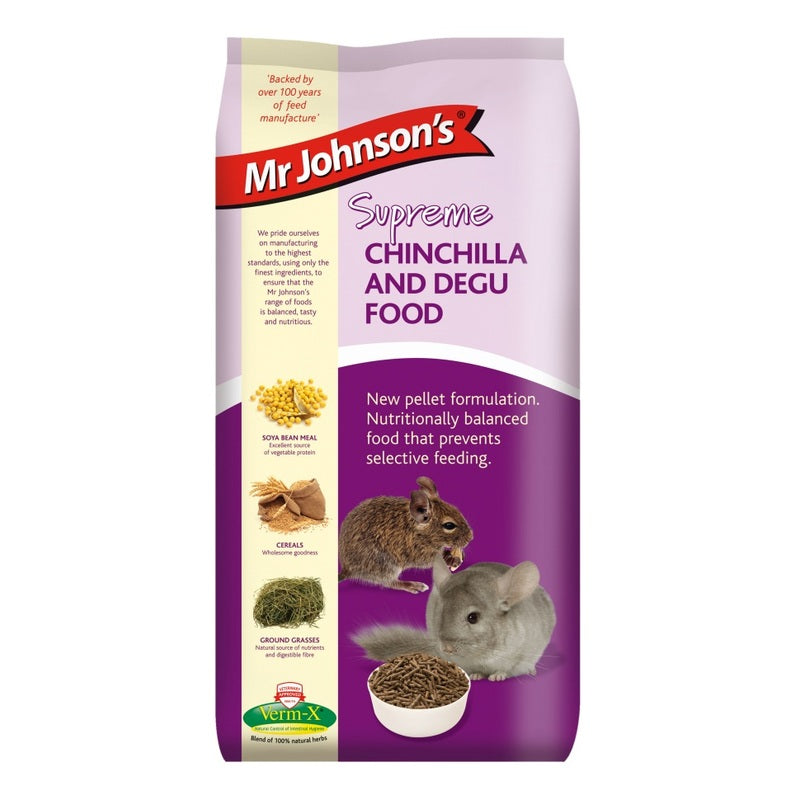 Mr Johnsons Supreme Chinchilla & Degu Pellets