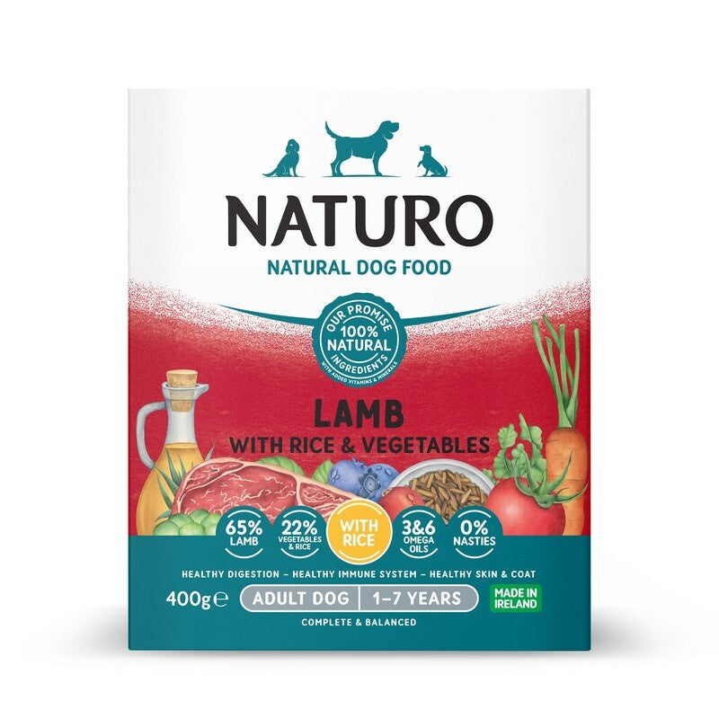 Naturo Adult Lamb with Rice & Veg Trays 400g x 7