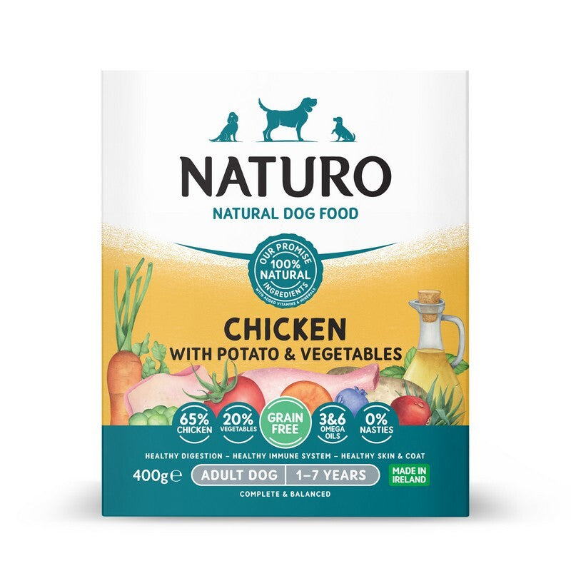 Naturo Adult Grain Free Chicken with Potato & Veg Trays 400g x 7
