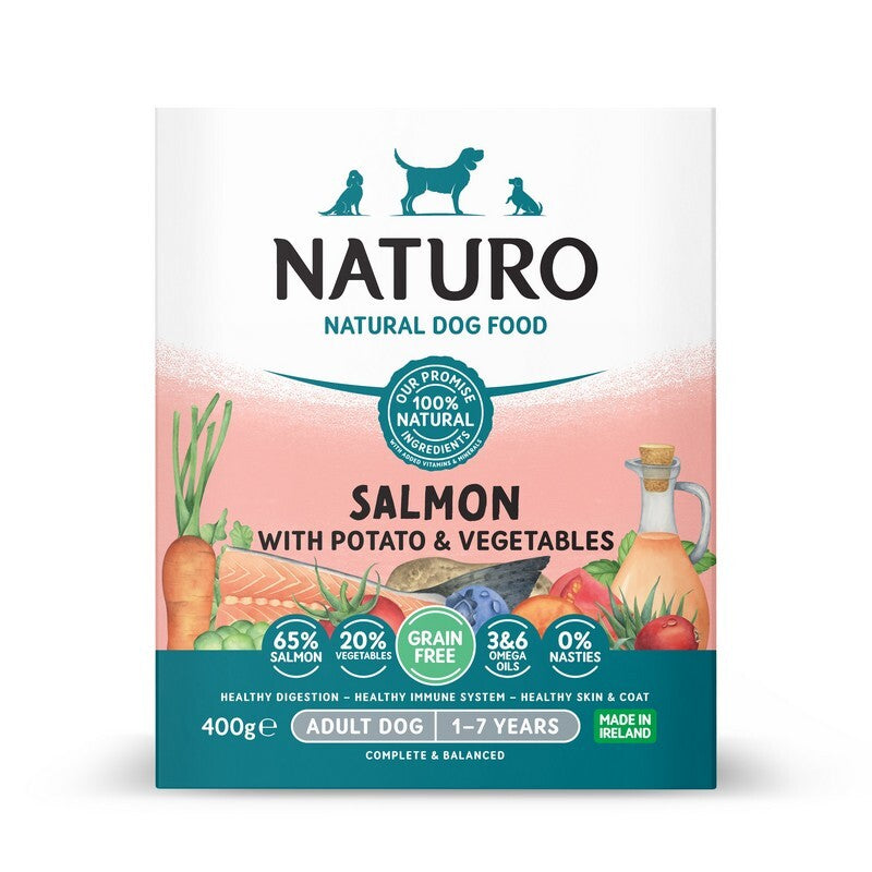 Naturo Adult Grain Free Salmon with Potato & Veg Trays 400g x 7