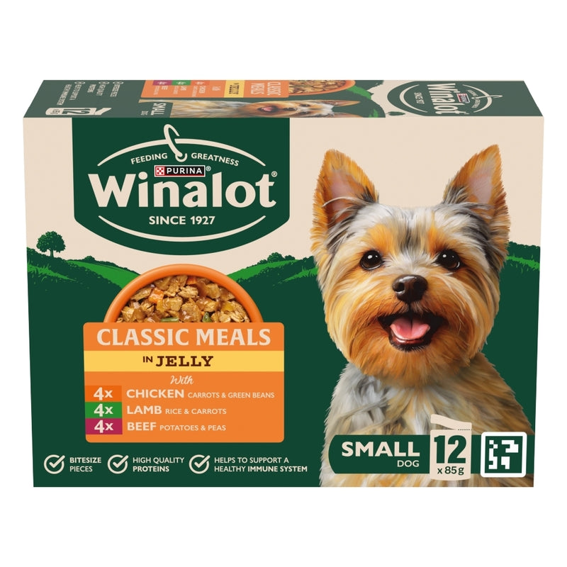 Winalot Small Dog Classic Meals in Jelly 85g x 12 x 4