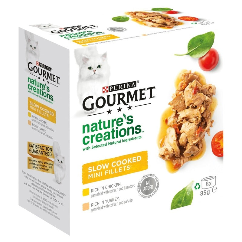 Gourmet Natures Creation Slow Cooked Chicken/Turkey Tins 85g x 8 x 6