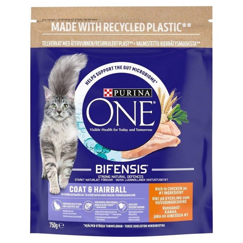 Purina One Adult Cat Coat and Hairball Chicken