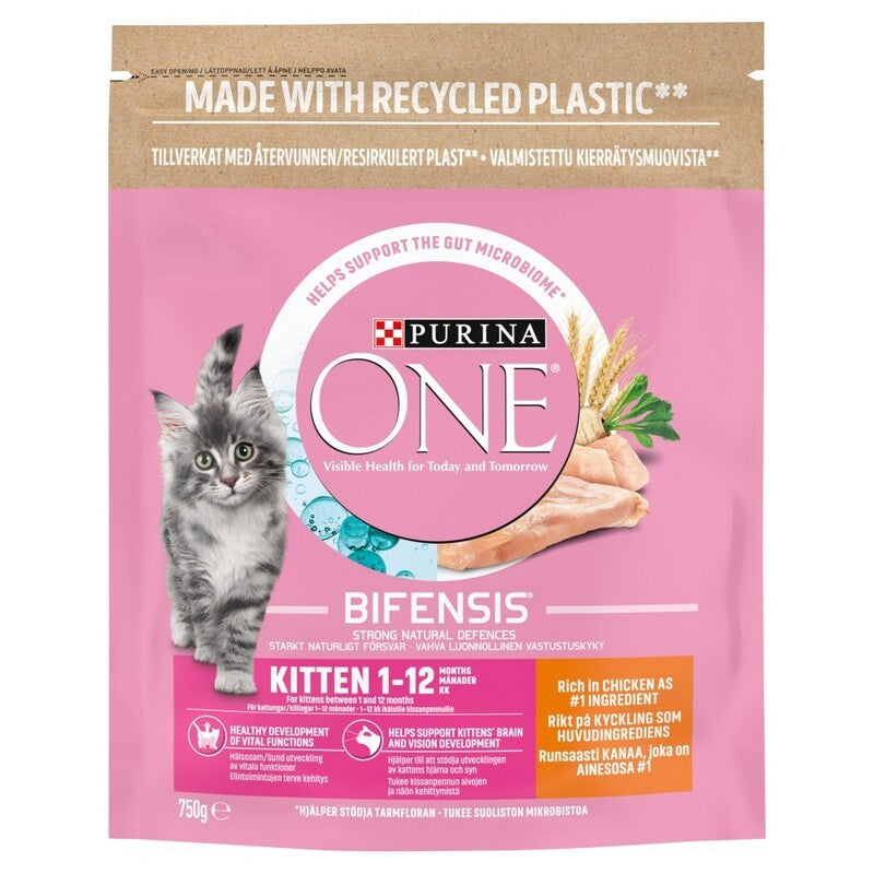 Purina One Kitten 1-12 Months Chicken & Wholegrain 750g x 4