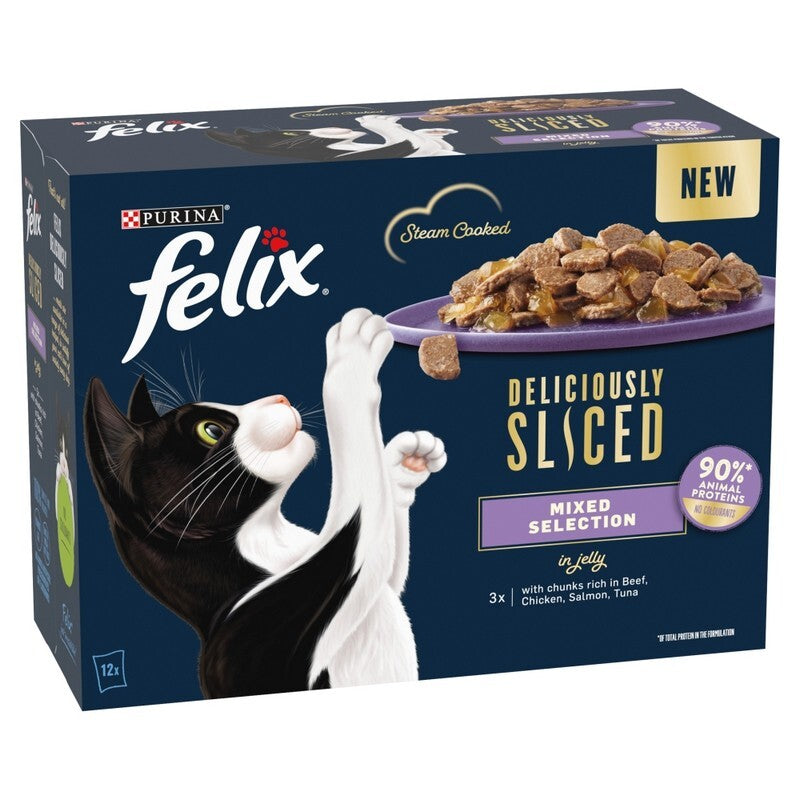 Felix Deliciously Sliced Mixed Selection in Jelly 80g x 12 x 4