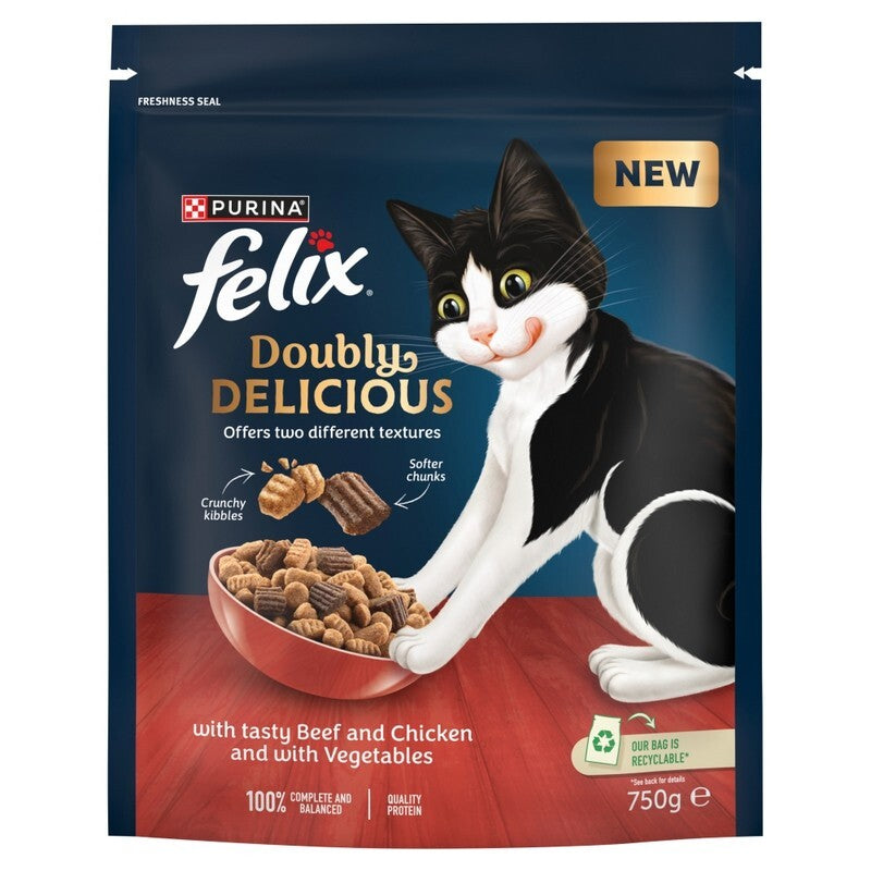 Felix Adult Doubly Delicious Beef, Chicken & Veg