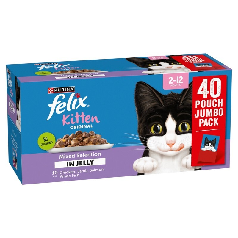 Felix Kitten Original Mixed Selection in Jelly Pouches 85g x 40