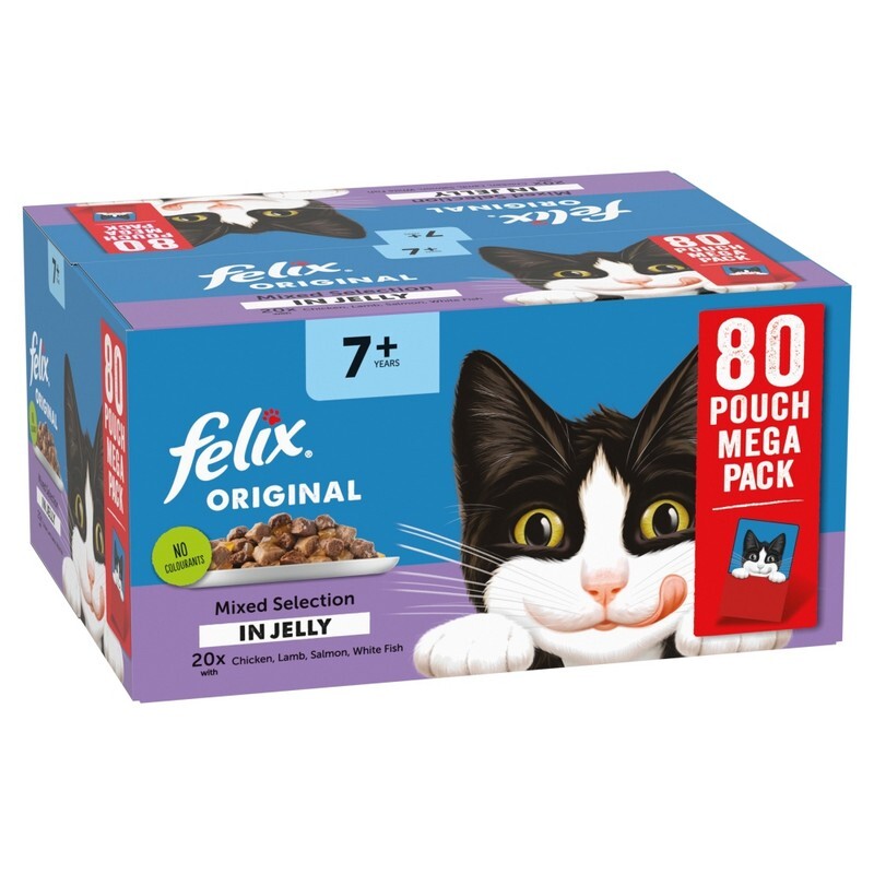 Felix Senior 7+ Original Mixed Selection in Jelly Pouches 85g x 80