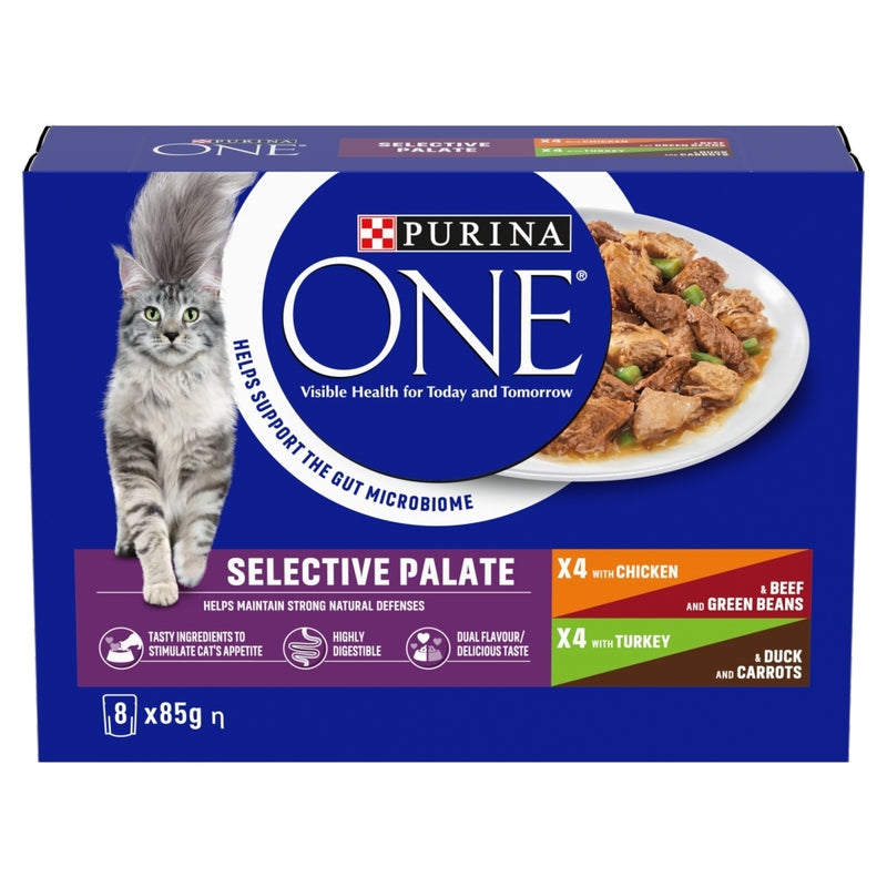 Purina One Adult Mini Fillet Selective Palate Mixed 85g x 8 x 5