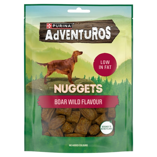 Adventuros Wild Boar Nuggets Dog Treats 90g x 6