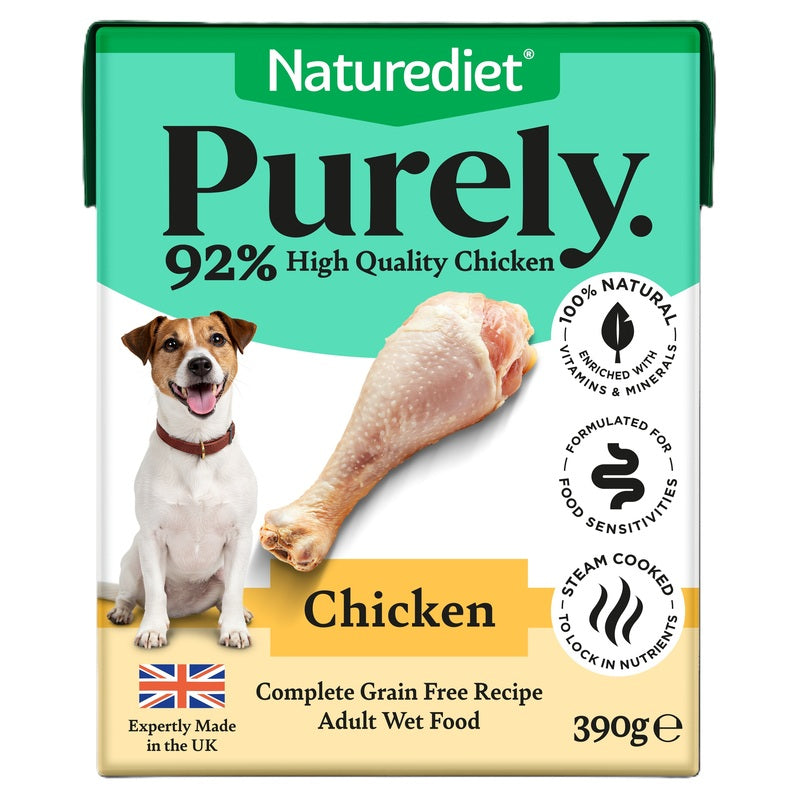 Naturediet Adult Purely Chicken Grain Free Cartons 390g x 12