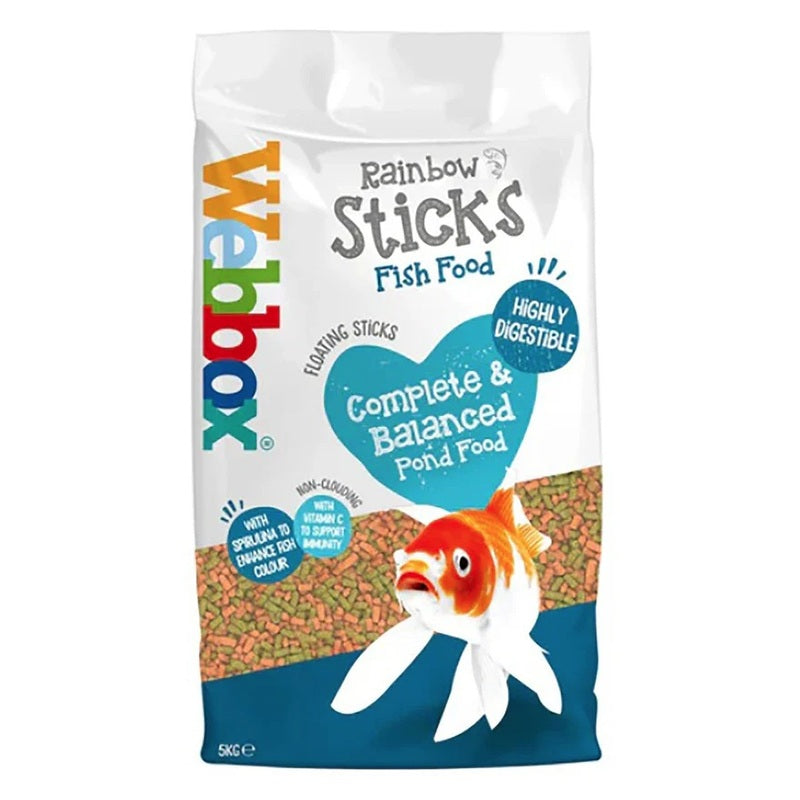 Webbox Fish Rainbow Pond Sticks 5kg