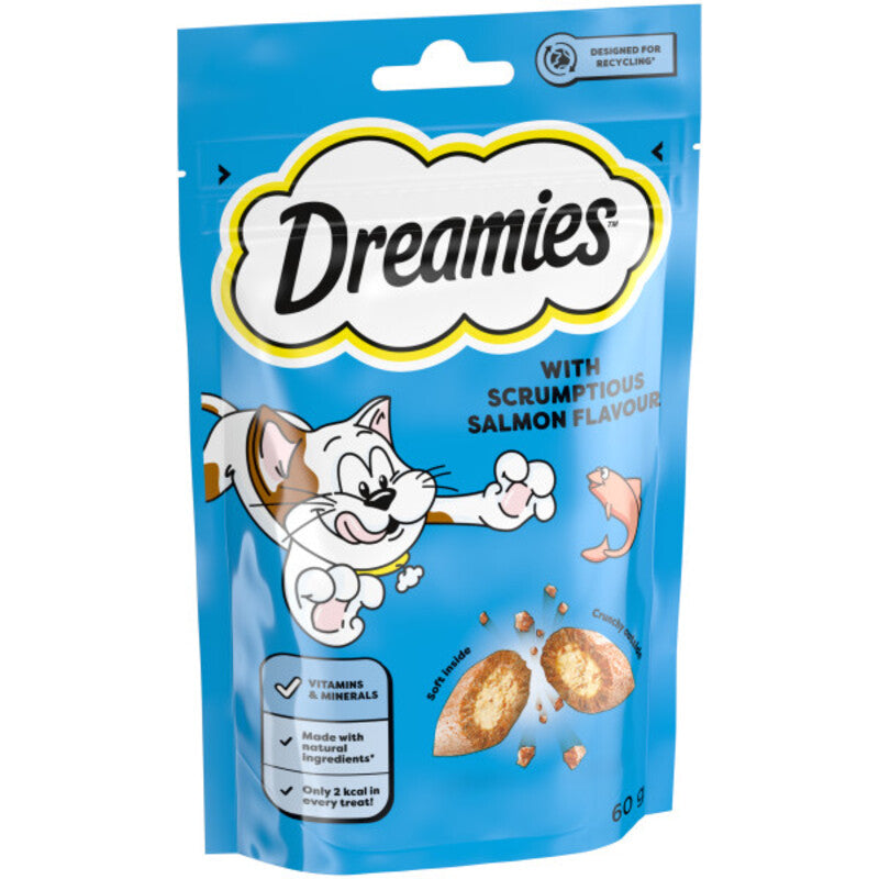 Dreamies Salmon Cat Treats 60g x 8