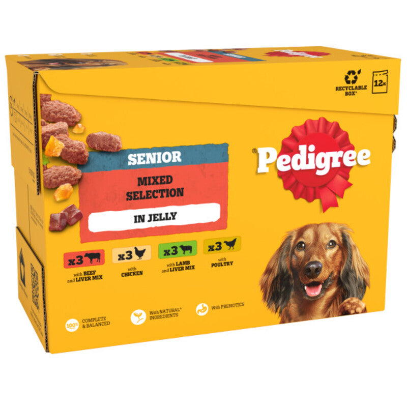 Pedigree Senior Mixed Selection in Jelly 100g x 12 x 4