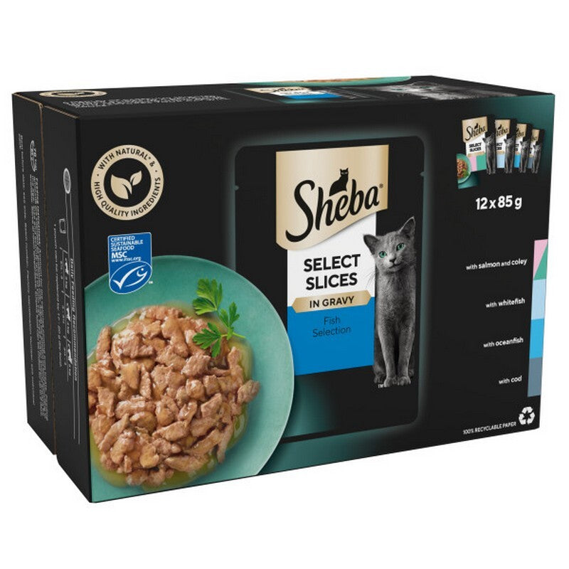 Sheba Select Slices in Gravy Fish Collection 85g x 12 x 4