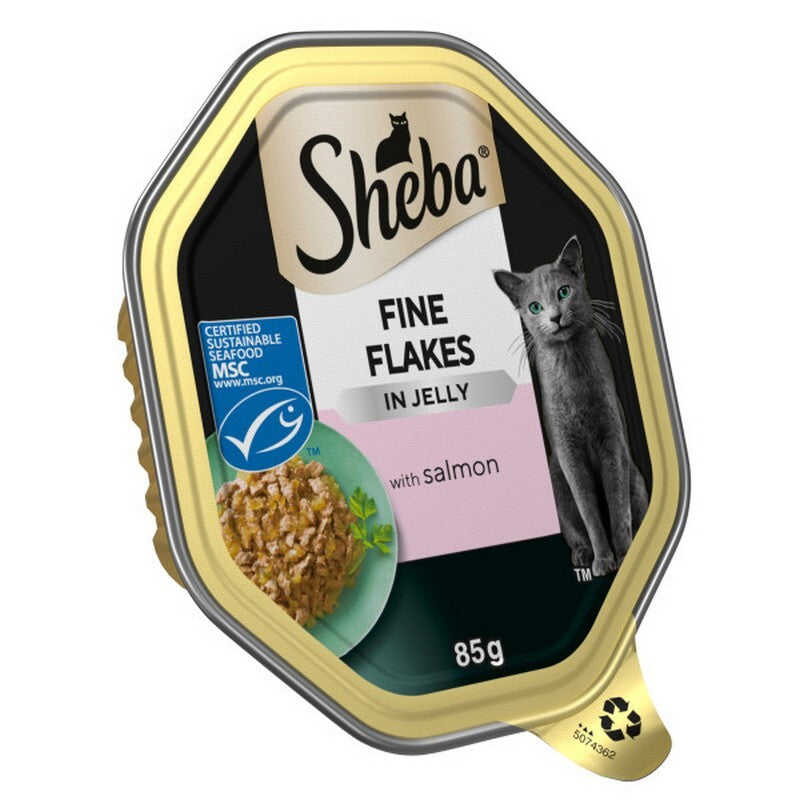 Sheba Fine Flakes Salmon in Jelly Trays 85g x 22
