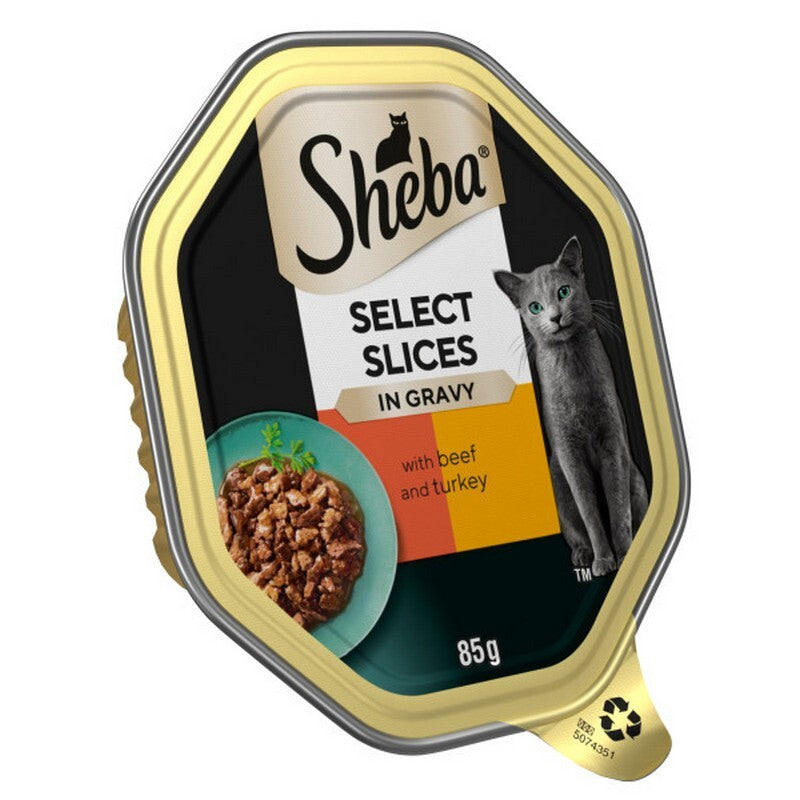 Sheba Tray Select Slices Beef & Turkey in Gravy 85g x 22