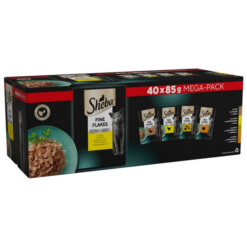 Sheba Fine Flakes Poultry Collection in Jelly 85g x 40