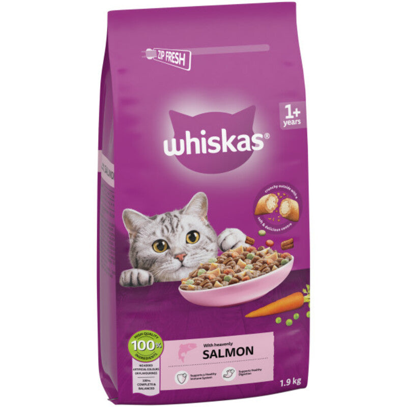 Whiskas Dry 1+ Salmon Cat Food 1.9kg