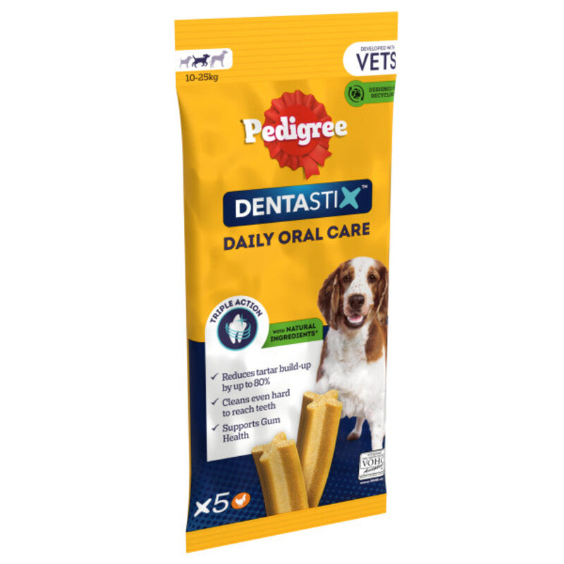 Pedigree Dentastix Daily Dental Chews Medium Dog 5 Sticks x 14