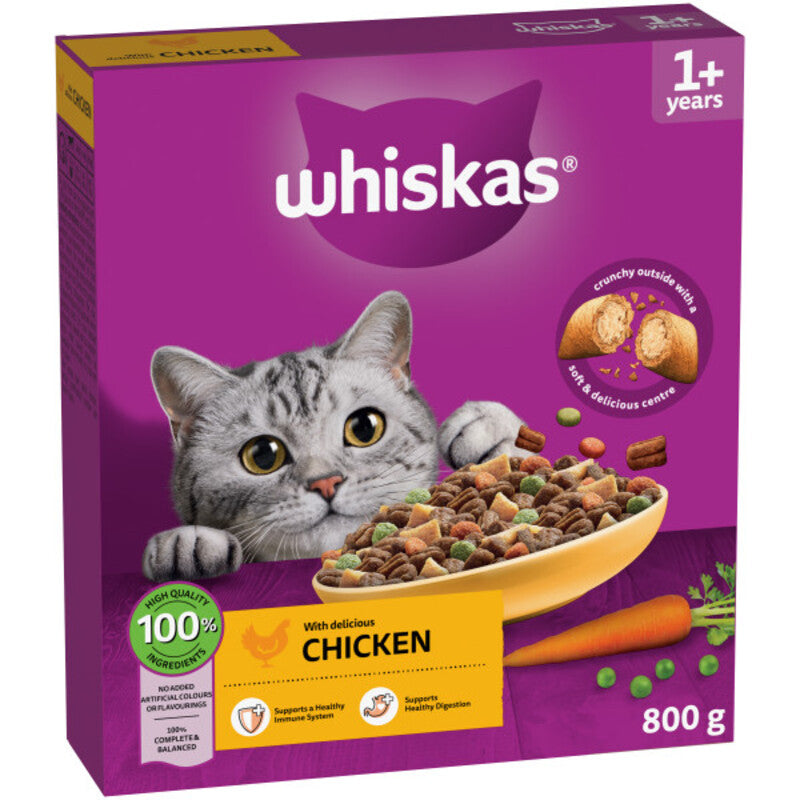 Whiskas Dry 1+ Adult Chicken 800g x 5
